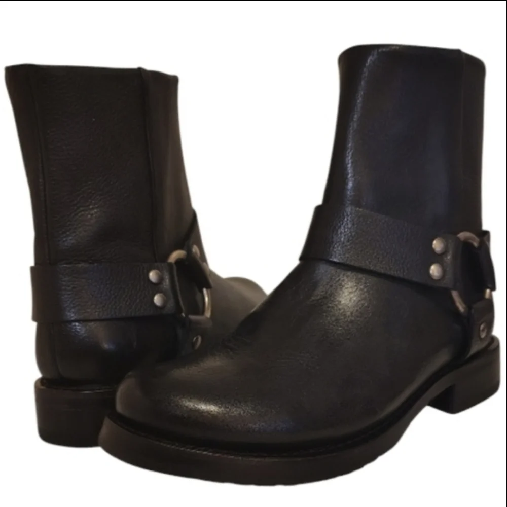 Frye Women’s Veronica Flex Harness Boots – Black Leather – Size 8.5 - Picture 3 of 15